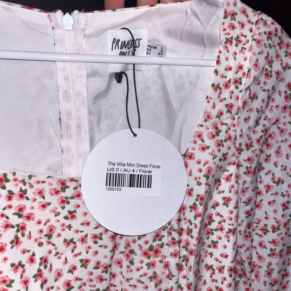 Princess Polly white/pink mini dress new w/ tags - Picture 4 of 4